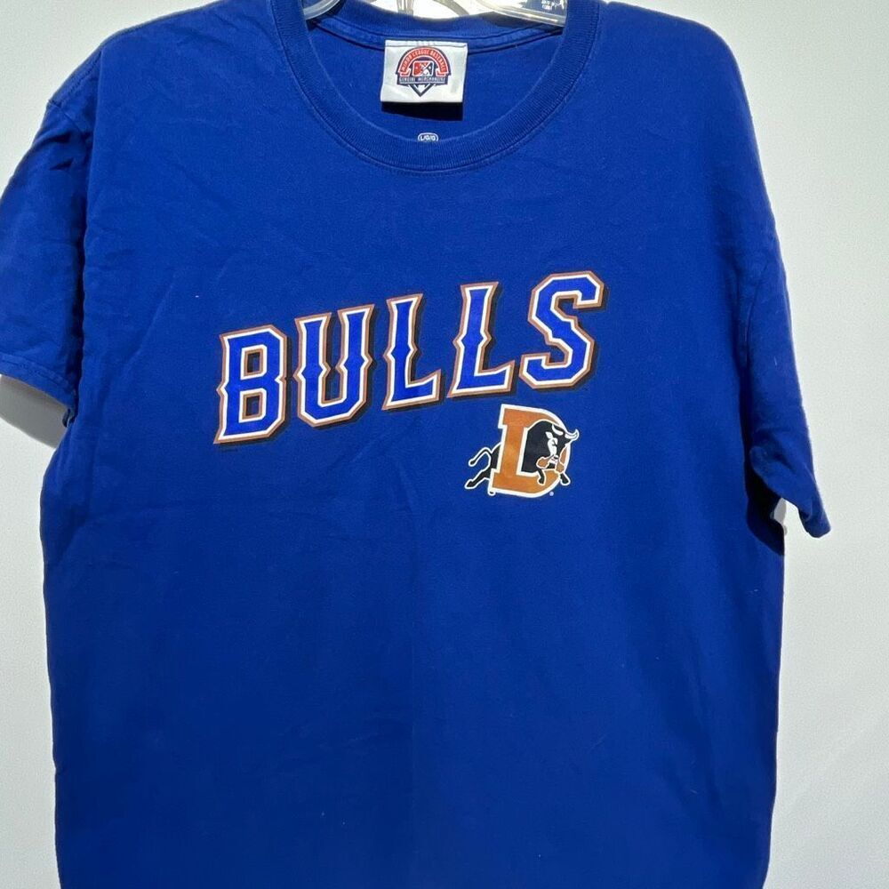 Minor League Baseball Men's Blue Durham Bulls Logo Short‎ Sleeve T-Shirt Large